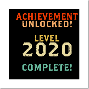 Funny Video Game 2020 New Years Achievement Unlocked Gaming Posters and Art